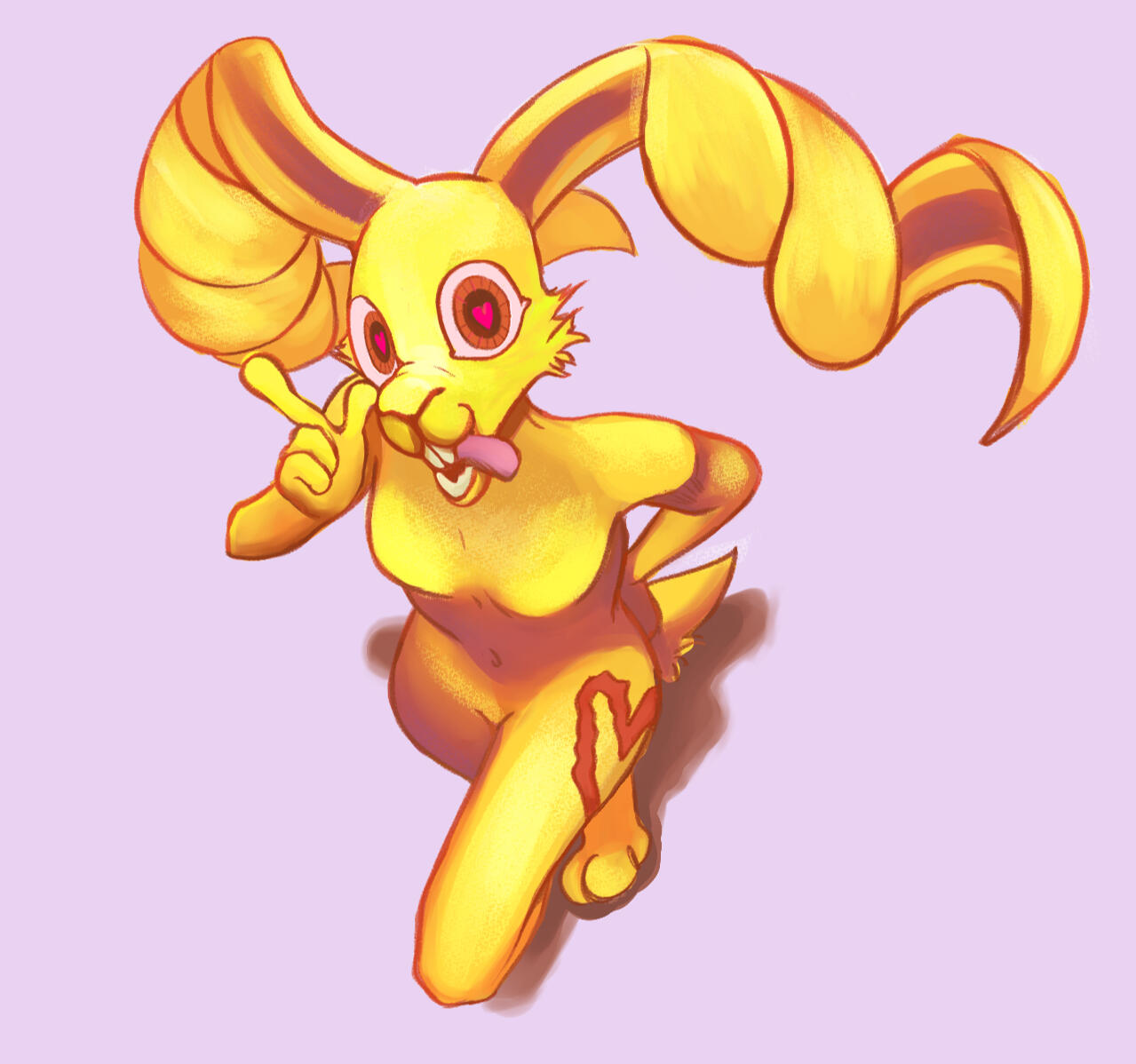 I'm not a furry buuuut... This would be my fursona. I don't have a name for it though