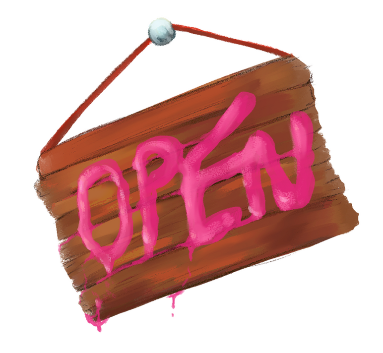 Open sign for Commissions