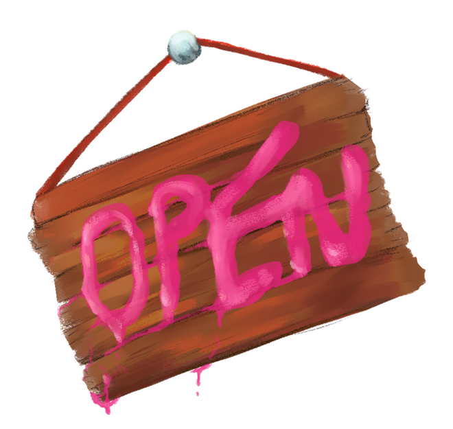 Open sign for Commissions